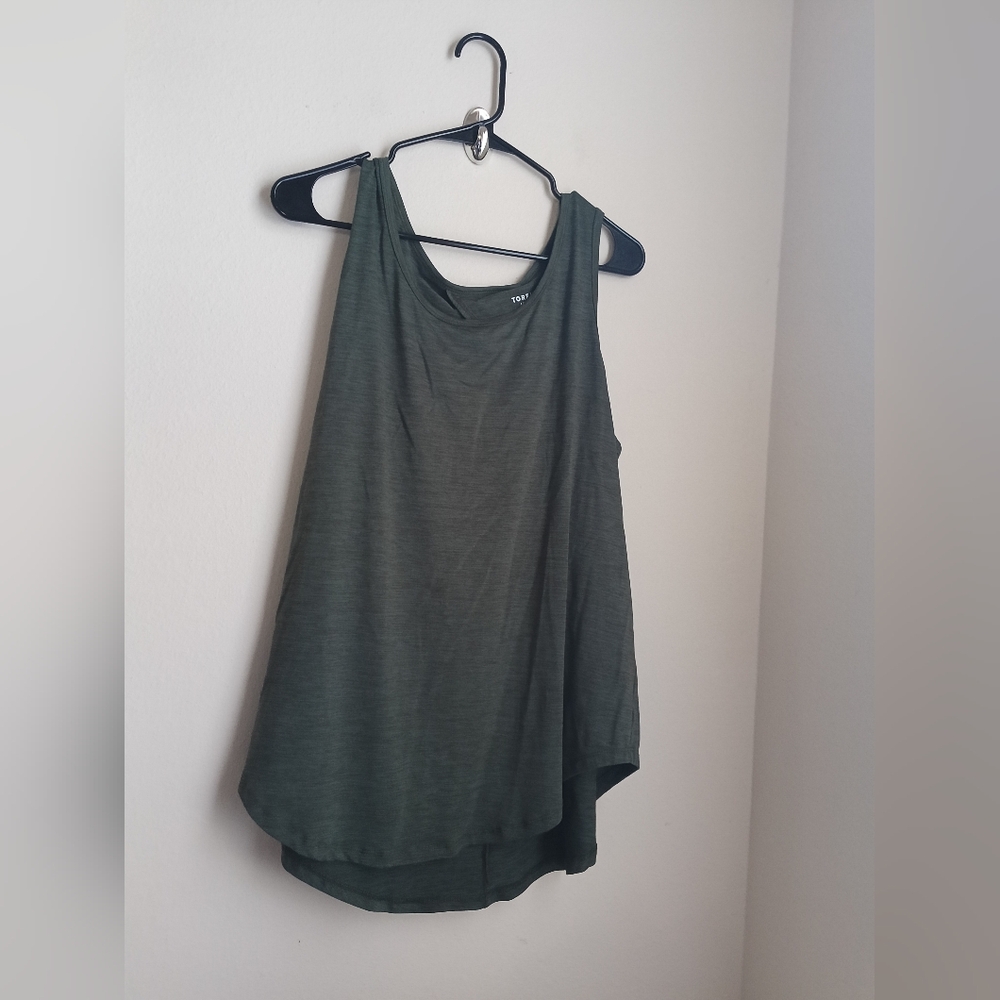Torrid Top Women 2 Dark Green Active Athleisure Versatile Casual Workout Comfy